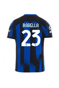 Fotbalové Dres Inter Milan Nicolo Barella #23 Domácí Oblečení 2023-24 Krátký Rukáv